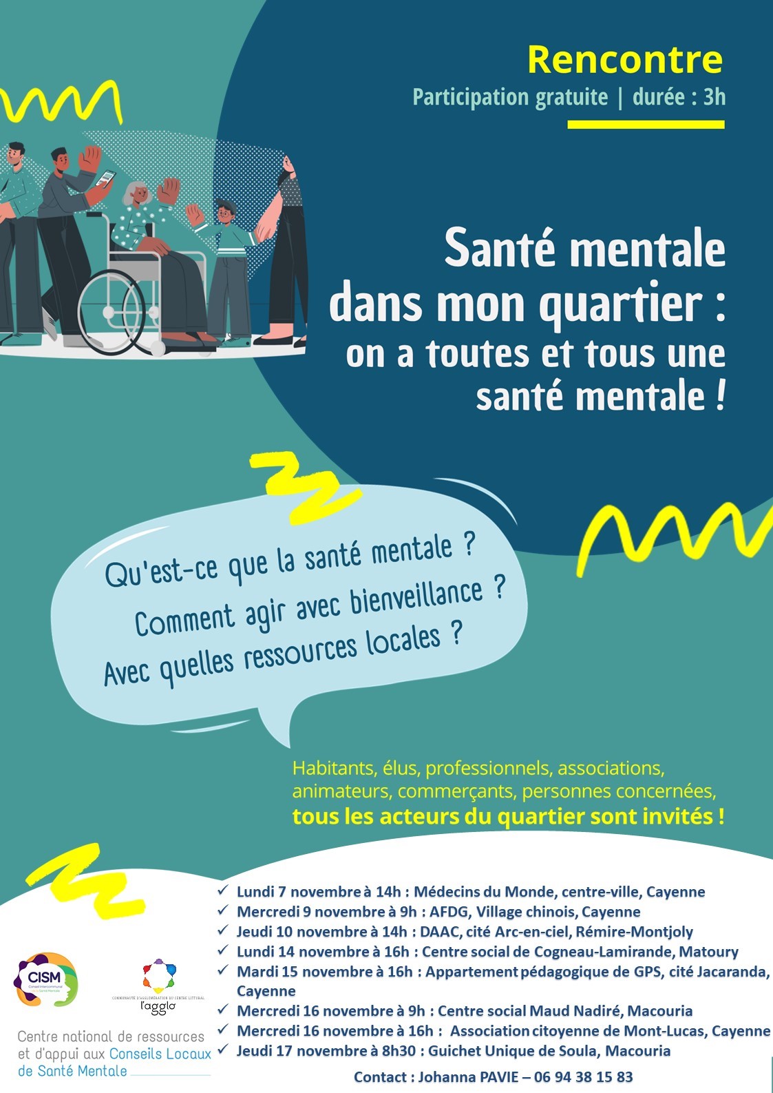 Rencontres sur la santé mentale dans mon quartier