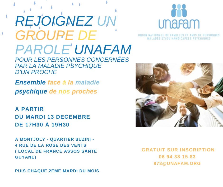 Santé mentale : l’Unafam lance des groupes de parole